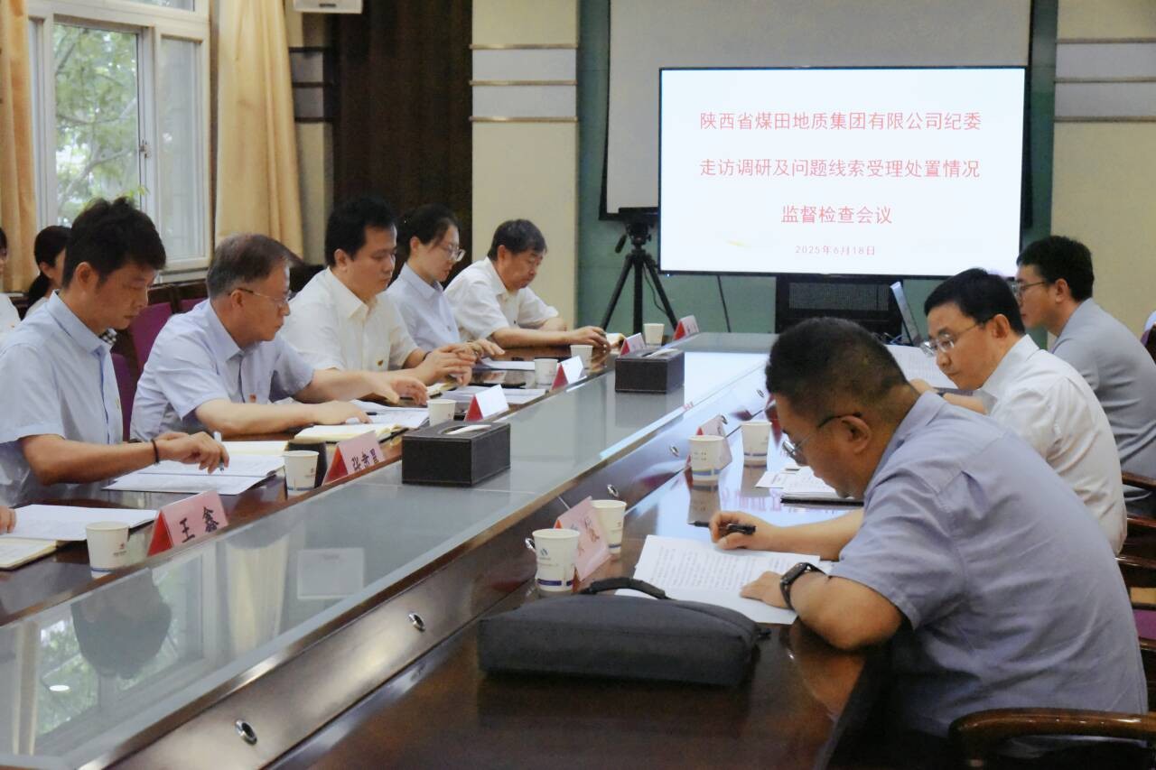 6月18日,陕煤地质集团党委委员、纪委书记任广军一行到油气公司开展走访调研并进行纪检专项监督检查。1(郭梦琪).jpg